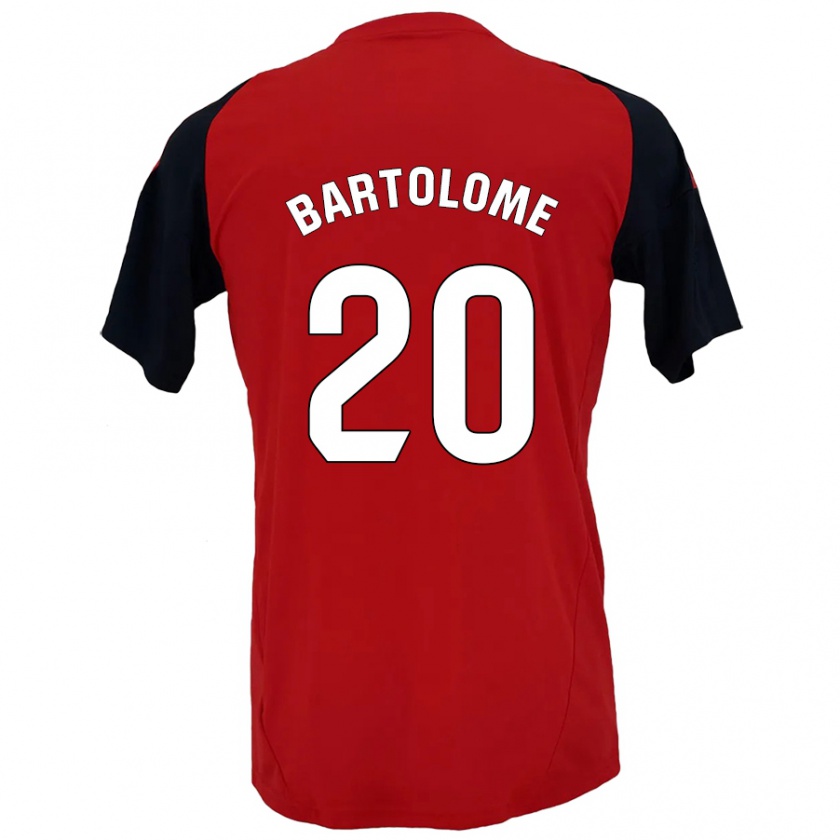 Kandiny Hombre Camiseta Diego Bartolomé #20 Rojo Negro 1ª Equipación 2024/25 La Camisa Chile