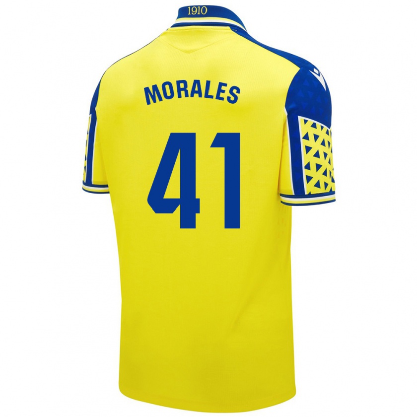 Kandiny Hombre Camiseta Luis Morales #41 Amarillo Azul 1ª Equipación 2024/25 La Camisa Chile