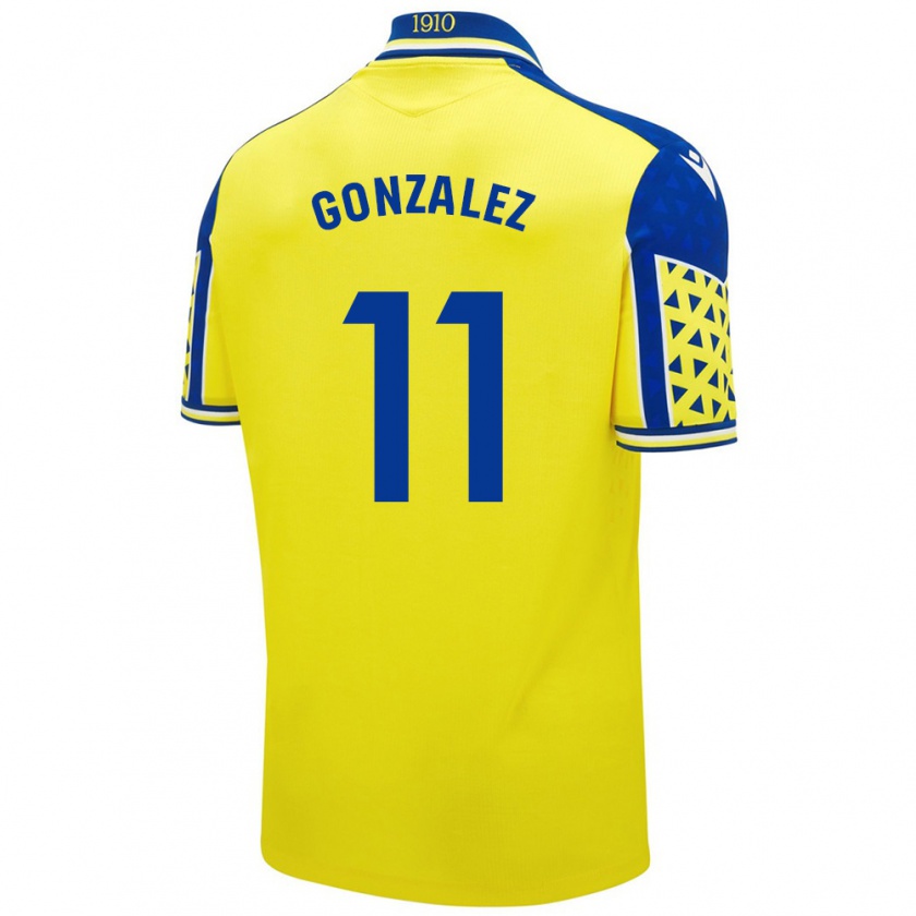 Kandiny Hombre Camiseta Chus González #11 Amarillo Azul 1ª Equipación 2024/25 La Camisa Chile