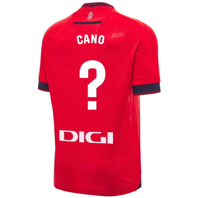 Kandiny Hombre Camiseta Javi Caño #0 Rojo Blanco 1ª Equipación 2024/25 La Camisa Chile