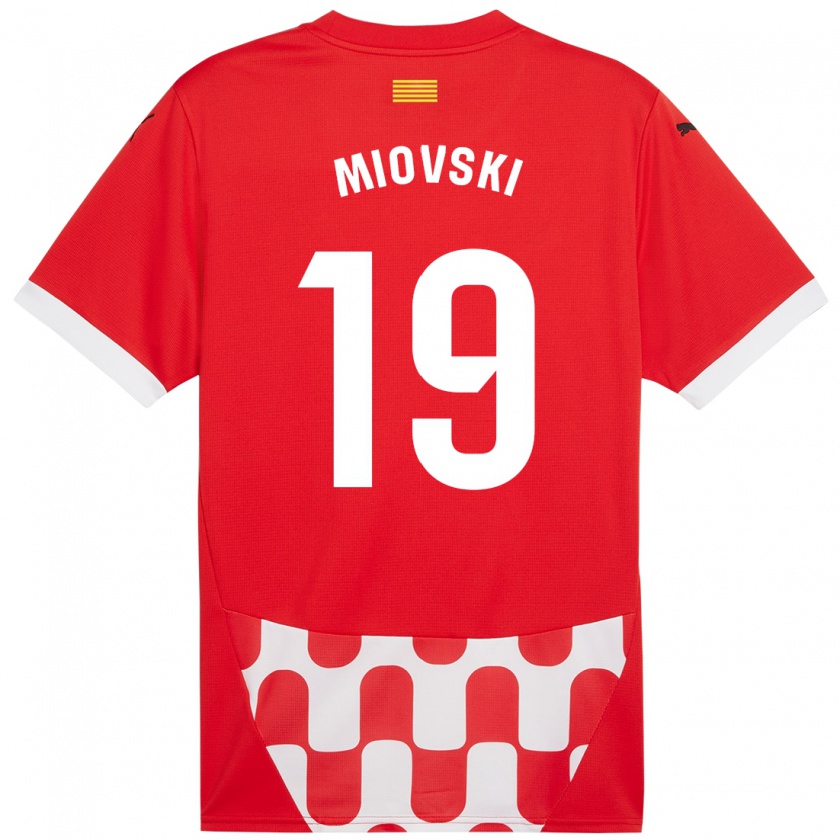 Kandiny Hombre Camiseta Bojan Miovski #19 Rojo Blanco 1ª Equipación 2024/25 La Camisa Chile