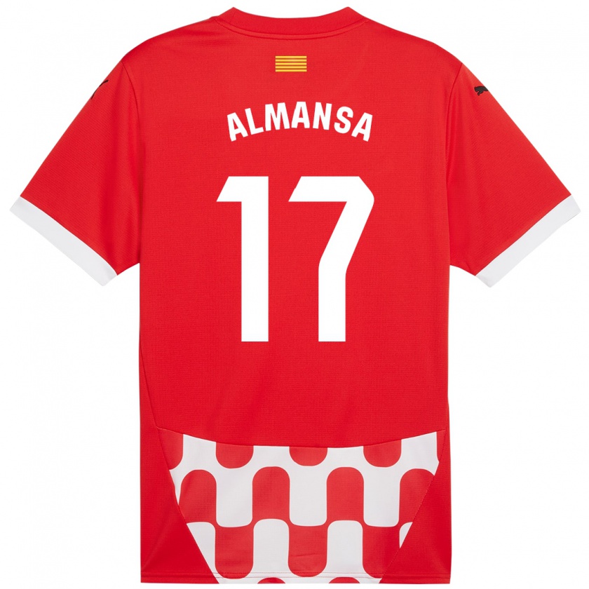 Kandiny Hombre Camiseta Alex Almansa #17 Rojo Blanco 1ª Equipación 2024/25 La Camisa Chile