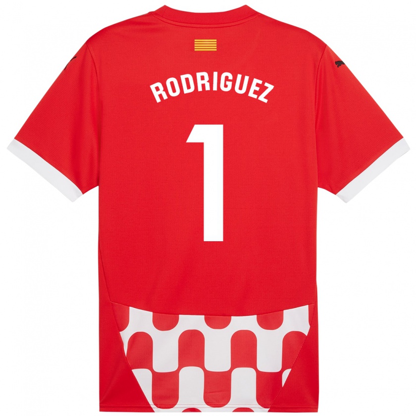 Kandiny Hombre Camiseta Maria Rodríguez #1 Rojo Blanco 1ª Equipación 2024/25 La Camisa Chile