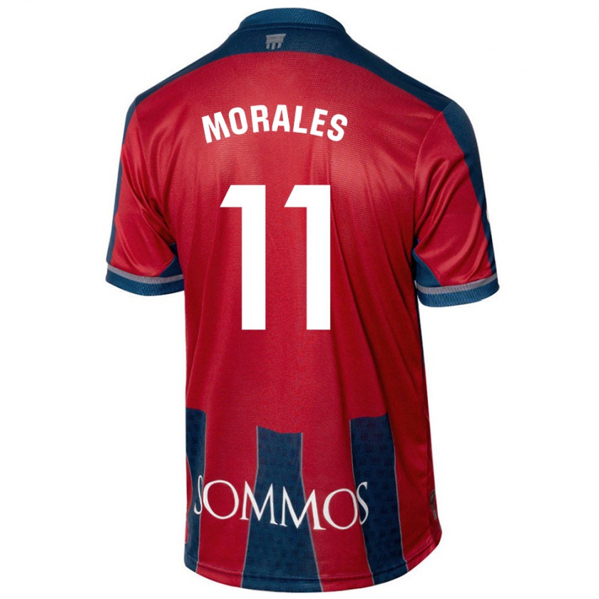 Kandiny Hombre Camiseta Carolina Morales #11 Rojo Azul 1ª Equipación 2024/25 La Camisa Chile