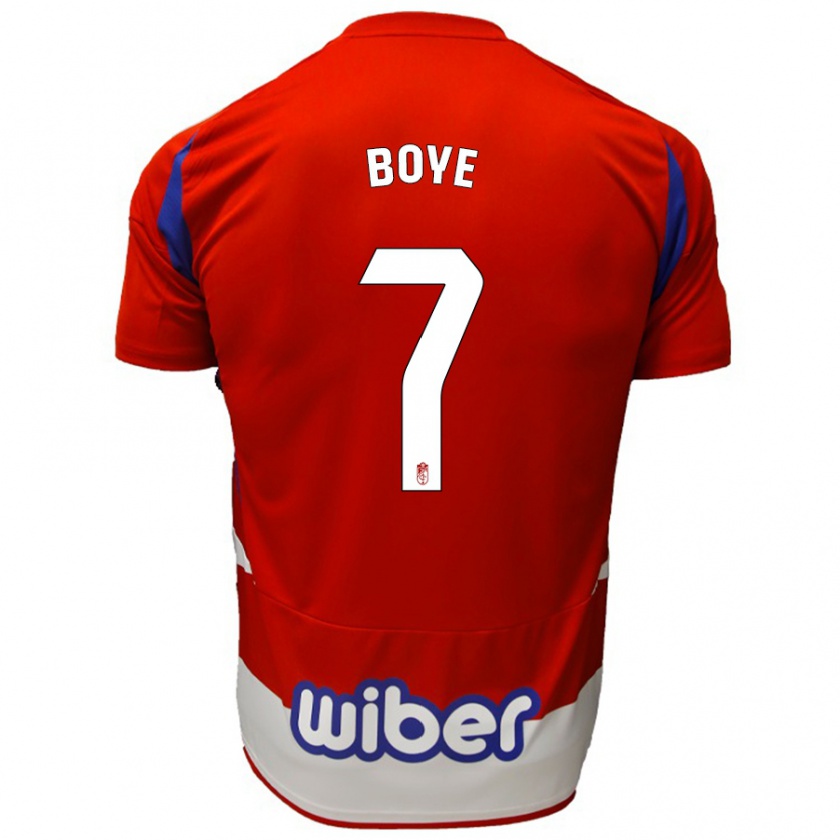 Kandiny Hombre Camiseta Lucas Boyé #7 Rojo Blanco Azul 1ª Equipación 2024/25 La Camisa Chile