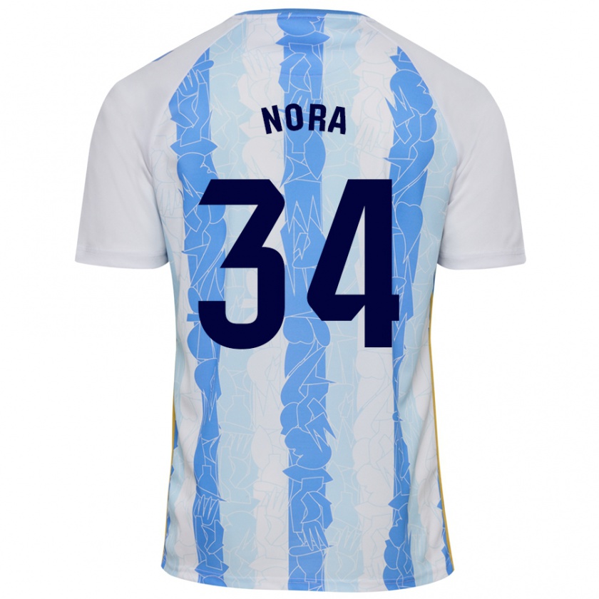 Kandiny Hombre Camiseta Nora #34 Blanco Azul 1ª Equipación 2024/25 La Camisa Chile