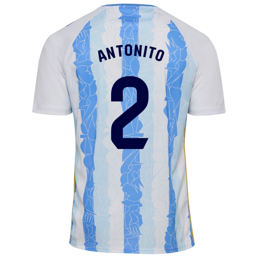 Kandiny Hombre Camiseta Antoñito #2 Blanco Azul 1ª Equipación 2024/25 La Camisa Chile