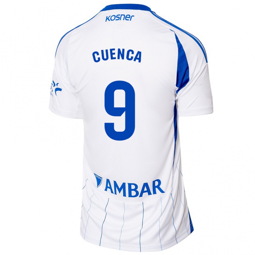 Kandiny Hombre Camiseta Marcos Cuenca #9 Rojo Blanco 1ª Equipación 2024/25 La Camisa Chile