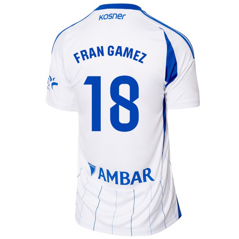 Kandiny Hombre Camiseta Fran Gámez #18 Rojo Blanco 1ª Equipación 2024/25 La Camisa Chile