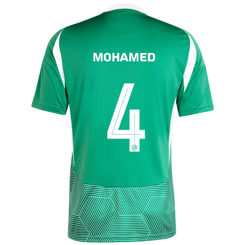 Kandiny Hombre Camiseta Ali Mohamed #4 Verde Blanco 1ª Equipación 2024/25 La Camisa Chile