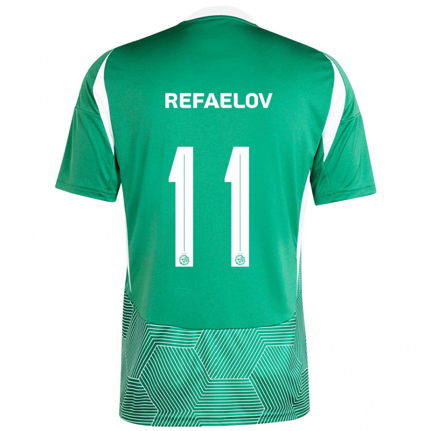 Kandiny Hombre Camiseta Lior Refaelov #11 Verde Blanco 1ª Equipación 2024/25 La Camisa Chile