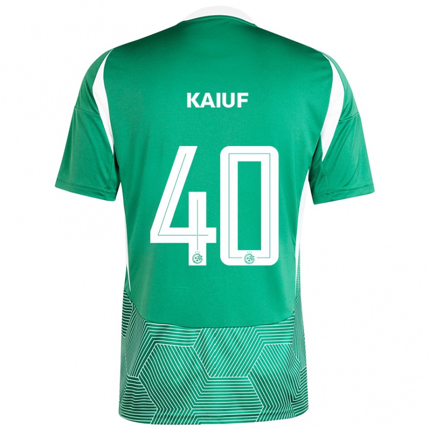 Kandiny Hombre Camiseta Sharif Kaiuf #40 Verde Blanco 1ª Equipación 2024/25 La Camisa Chile