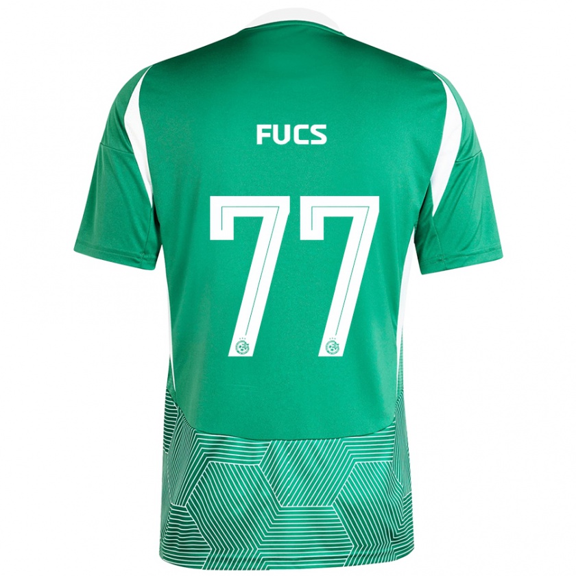 Kandiny Hombre Camiseta Roee Fucs #77 Verde Blanco 1ª Equipación 2024/25 La Camisa Chile