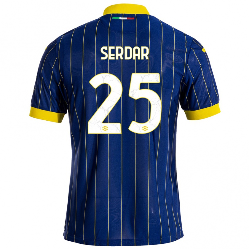 Kandiny Hombre Camiseta Suat Serdar #25 Azul Amarillo 1ª Equipación 2024/25 La Camisa Chile