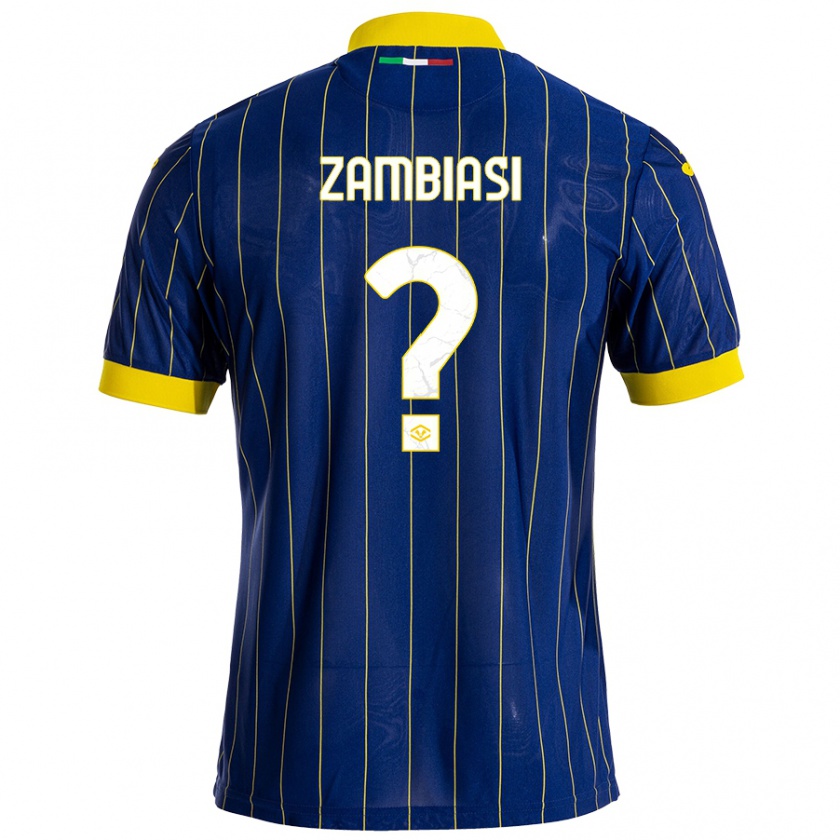 Kandiny Hombre Camiseta Yonas Zambiasi #0 Azul Amarillo 1ª Equipación 2024/25 La Camisa Chile