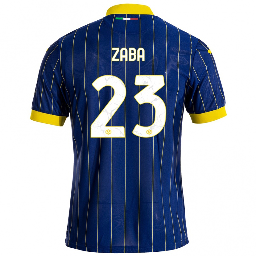 Kandiny Hombre Camiseta Nelson Zaba #23 Azul Amarillo 1ª Equipación 2024/25 La Camisa Chile