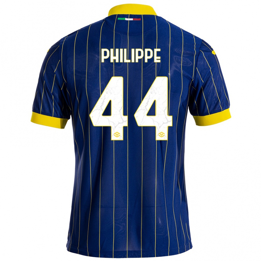 Kandiny Hombre Camiseta Mathis Philippe #44 Azul Amarillo 1ª Equipación 2024/25 La Camisa Chile