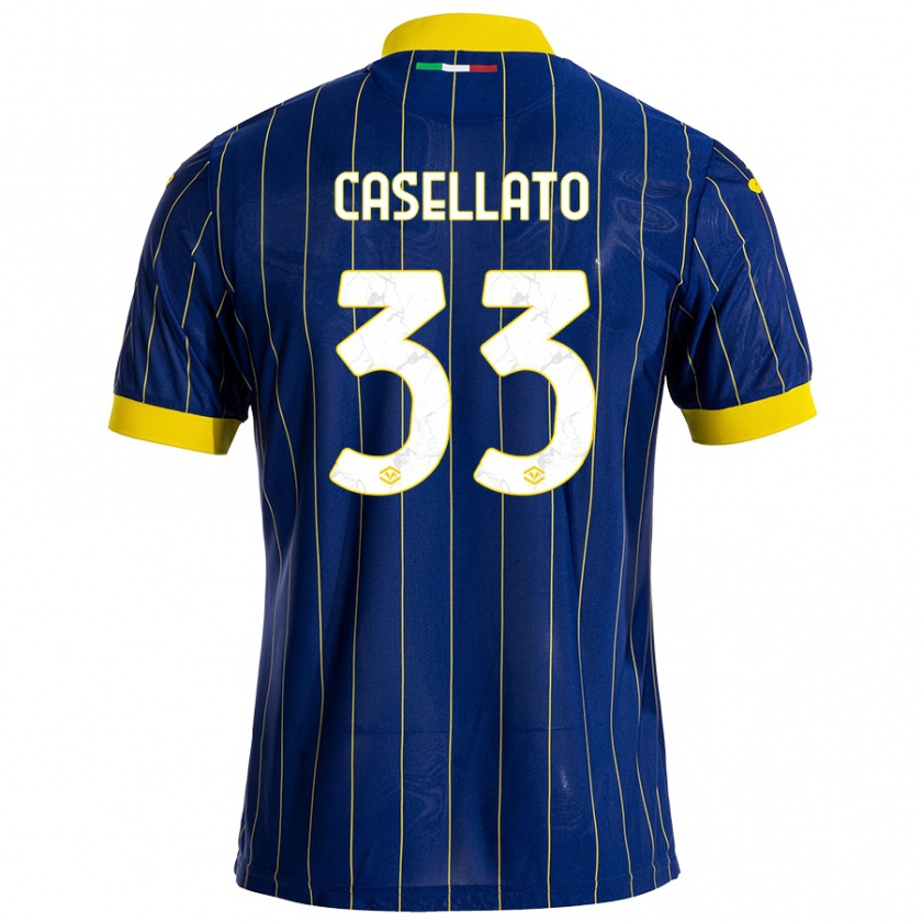 Kandiny Hombre Camiseta Elisa Casellato #33 Azul Amarillo 1ª Equipación 2024/25 La Camisa Chile