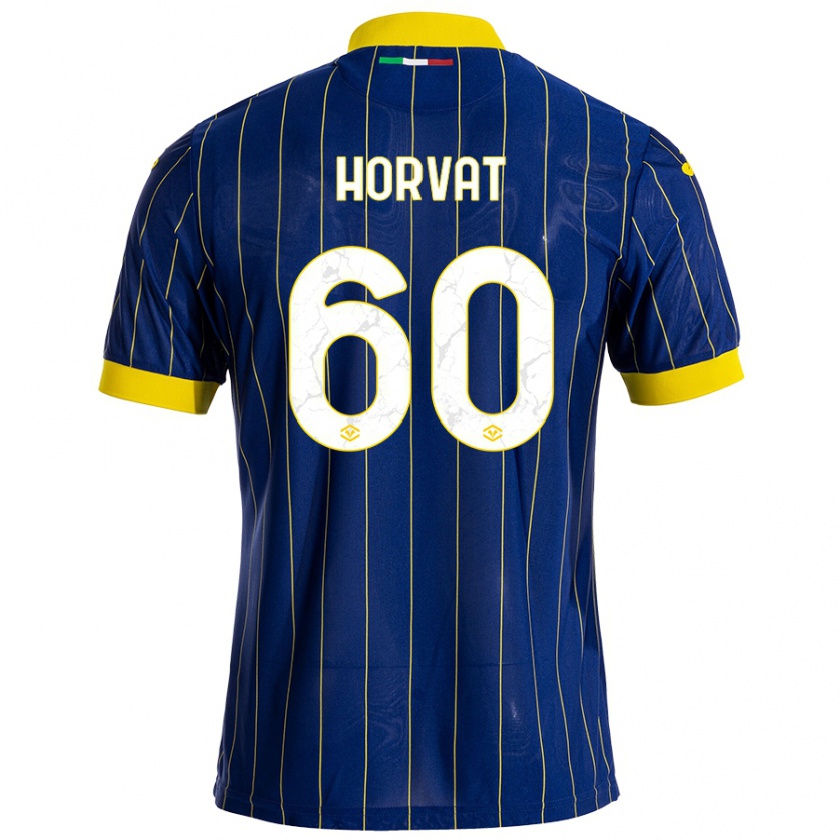 Kandiny Hombre Camiseta Mihaela Horvat #60 Azul Amarillo 1ª Equipación 2024/25 La Camisa Chile