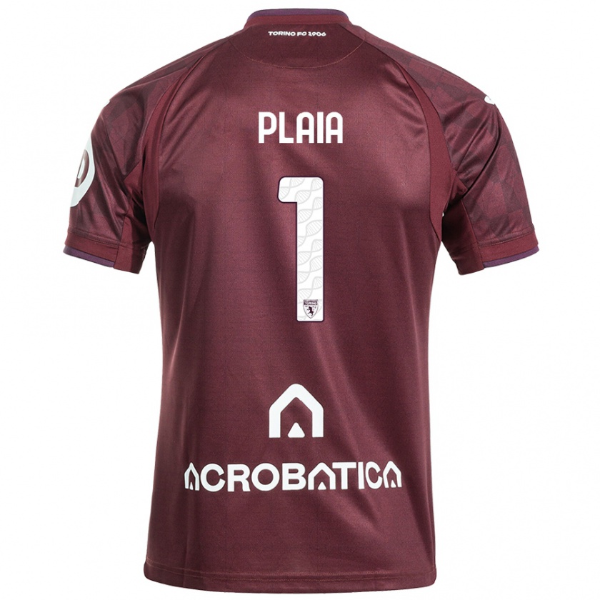 Kandiny Hombre Camiseta Francesco Plaia #1 Granate Blanco 1ª Equipación 2024/25 La Camisa Chile