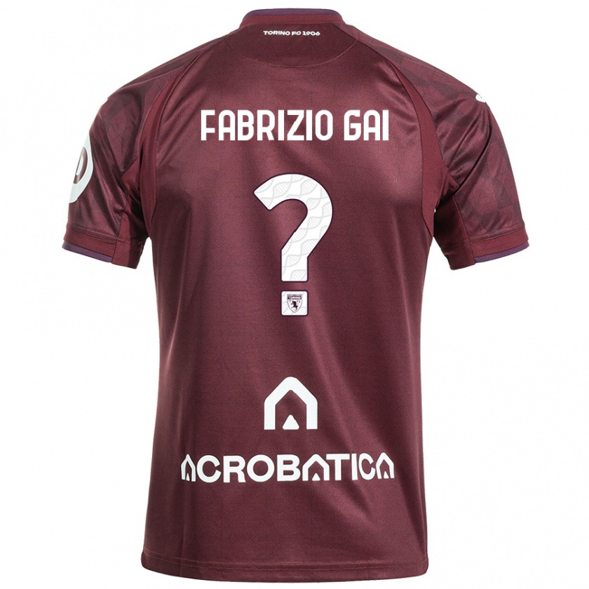 Kandiny Hombre Camiseta Fabrizio Gai #0 Granate Blanco 1ª Equipación 2024/25 La Camisa Chile