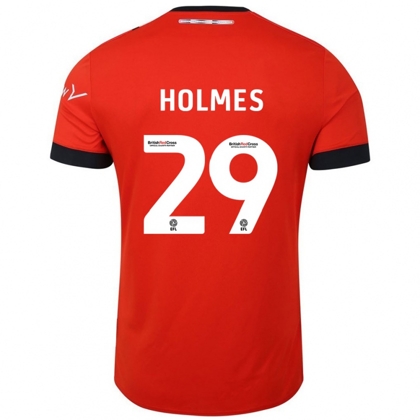 Kandiny Hombre Camiseta Tom Holmes #29 Naranja Negro 1ª Equipación 2024/25 La Camisa Chile