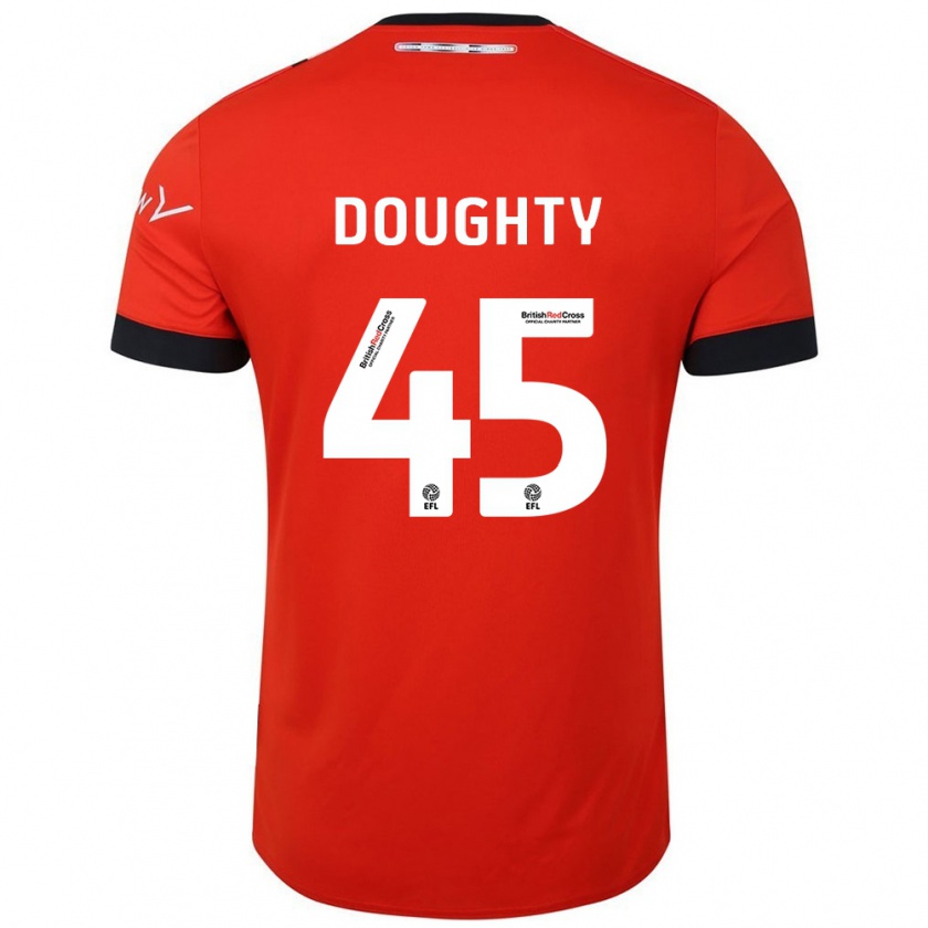 Kandiny Hombre Camiseta Alfie Doughty #45 Naranja Negro 1ª Equipación 2024/25 La Camisa Chile