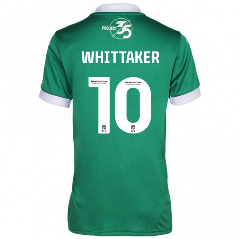 Kandiny Hombre Camiseta Morgan Whittaker #10 Verde Blanco 1ª Equipación 2024/25 La Camisa Chile