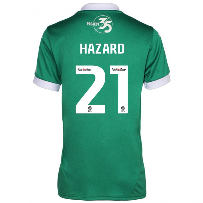 Kandiny Hombre Camiseta Conor Hazard #21 Verde Blanco 1ª Equipación 2024/25 La Camisa Chile