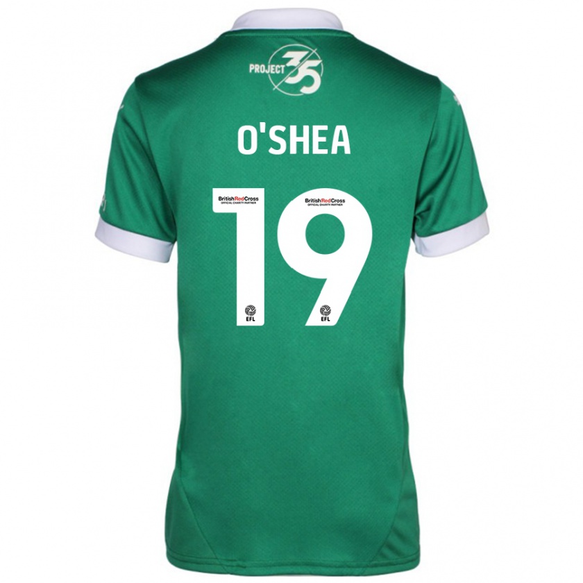 Kandiny Hombre Camiseta Erin O'shea #19 Verde Blanco 1ª Equipación 2024/25 La Camisa Chile