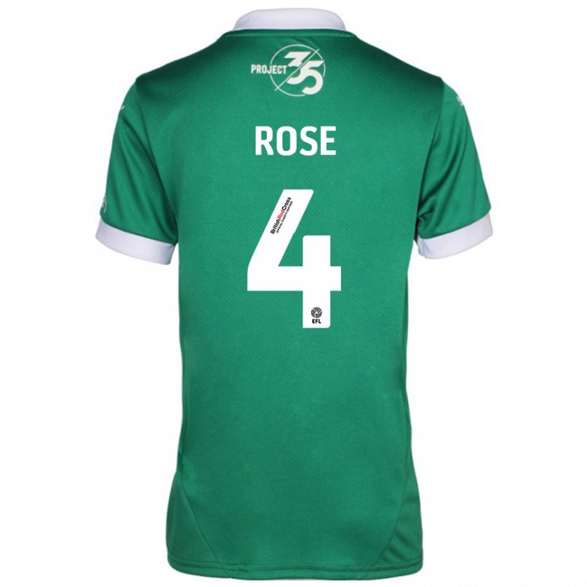 Kandiny Hombre Camiseta Jemma Rose #4 Verde Blanco 1ª Equipación 2024/25 La Camisa Chile