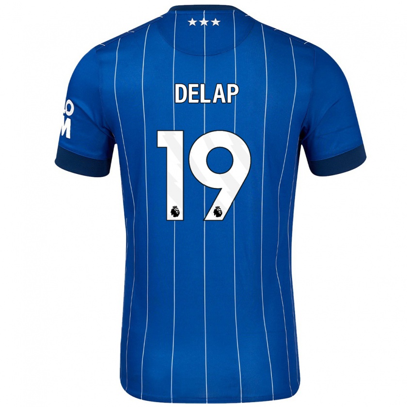 Kandiny Hombre Camiseta Liam Delap #19 Azul Marino 1ª Equipación 2024/25 La Camisa Chile