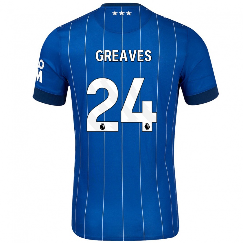 Kandiny Hombre Camiseta Jacob Greaves #24 Azul Marino 1ª Equipación 2024/25 La Camisa Chile