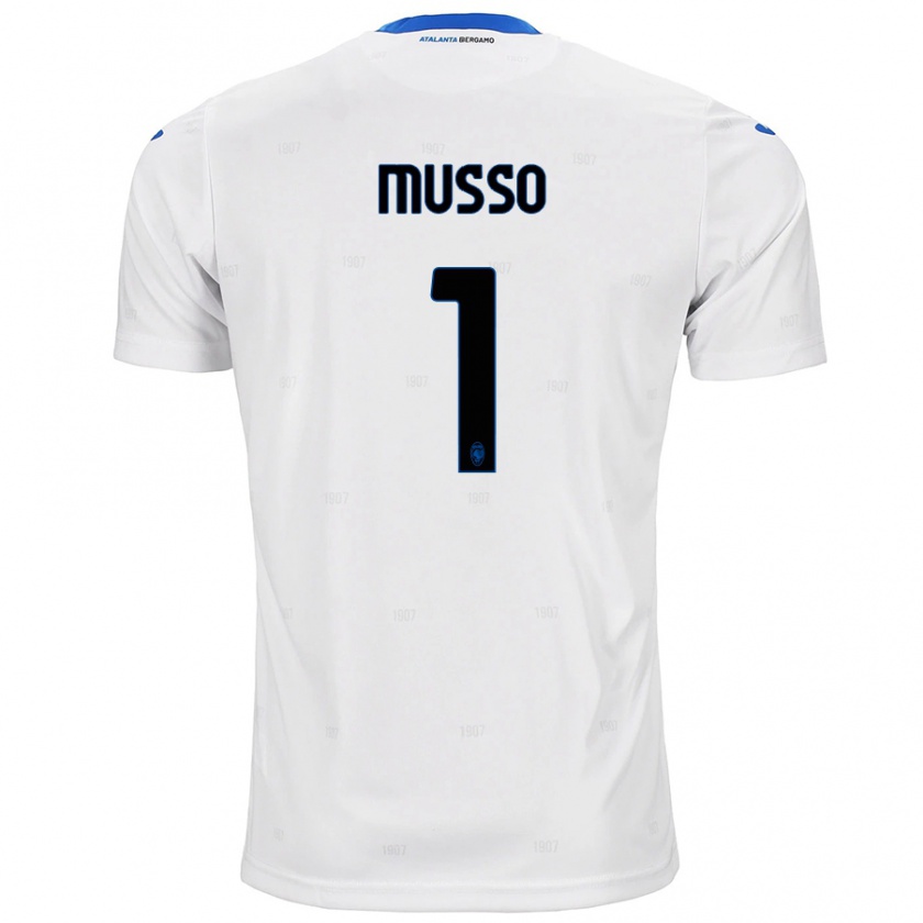 Kandiny Hombre Camiseta Juan Musso #1 Blanco 2ª Equipación 2024/25 La Camisa Chile