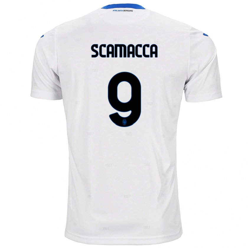 Kandiny Hombre Camiseta Gianluca Scamacca #9 Blanco 2ª Equipación 2024/25 La Camisa Chile