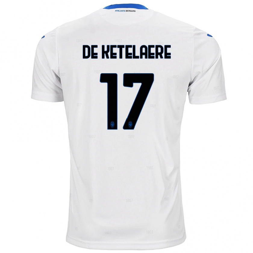 Kandiny Hombre Camiseta Charles De Ketelaere #17 Blanco 2ª Equipación 2024/25 La Camisa Chile