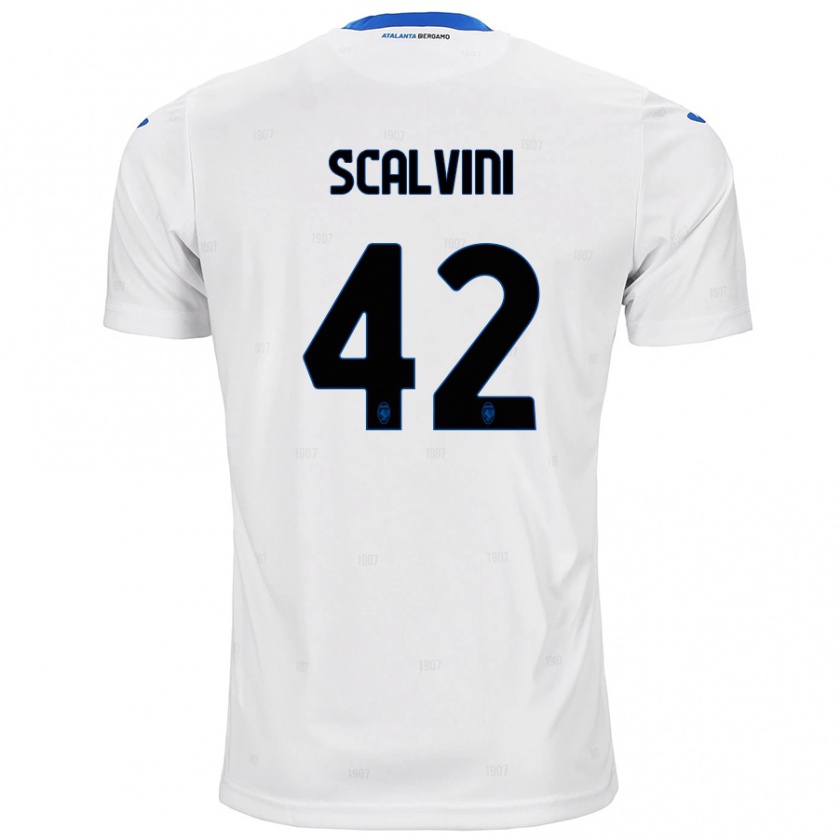 Kandiny Hombre Camiseta Giorgio Scalvini #42 Blanco 2ª Equipación 2024/25 La Camisa Chile