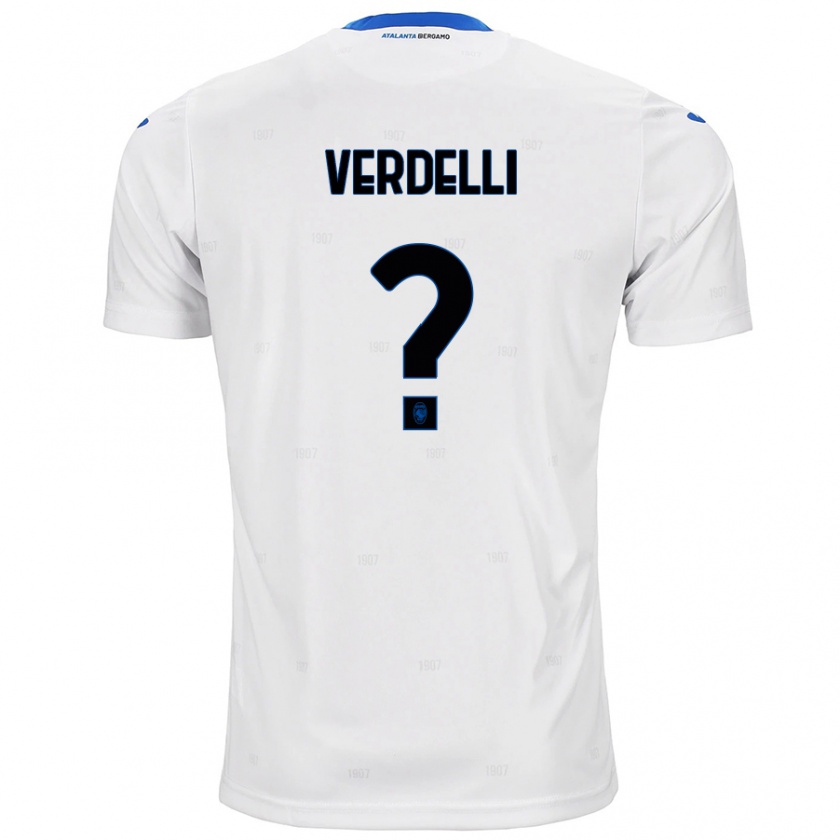 Kandiny Hombre Camiseta Davide Verdelli #0 Blanco 2ª Equipación 2024/25 La Camisa Chile