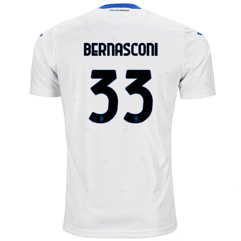 Kandiny Hombre Camiseta Lorenzo Bernasconi #33 Blanco 2ª Equipación 2024/25 La Camisa Chile