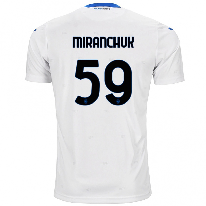 Kandiny Hombre Camiseta Aleksey Miranchuk #59 Blanco 2ª Equipación 2024/25 La Camisa Chile