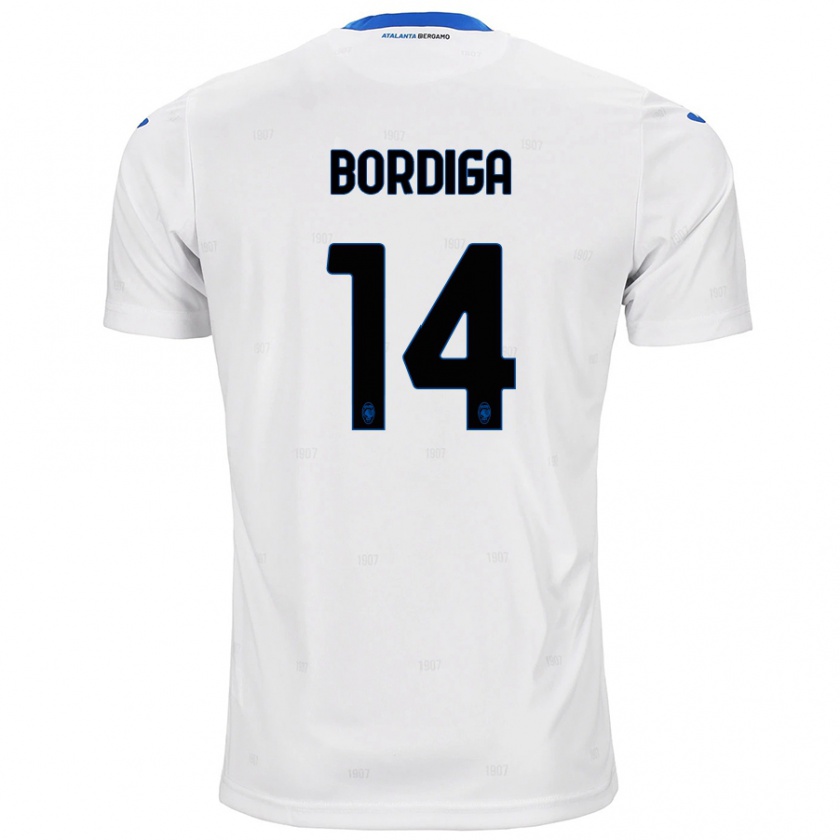 Kandiny Hombre Camiseta Michele Bordiga #14 Blanco 2ª Equipación 2024/25 La Camisa Chile