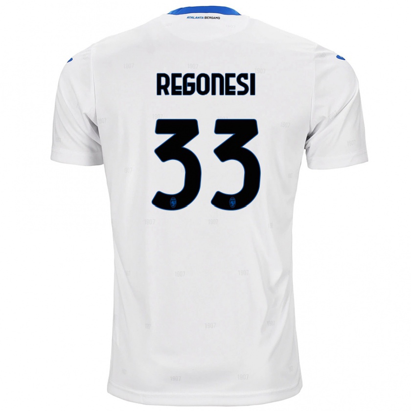 Kandiny Hombre Camiseta Iacopo Regonesi #33 Blanco 2ª Equipación 2024/25 La Camisa Chile