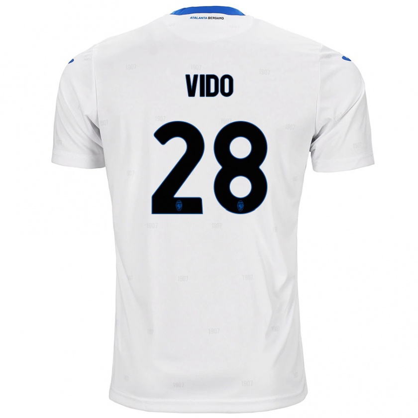 Kandiny Hombre Camiseta Luca Vido #28 Blanco 2ª Equipación 2024/25 La Camisa Chile