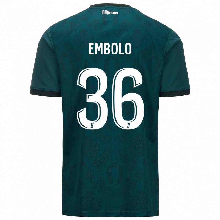 Kandiny Hombre Camiseta Breel Embolo #36 Verde Oscuro 2ª Equipación 2024/25 La Camisa Chile