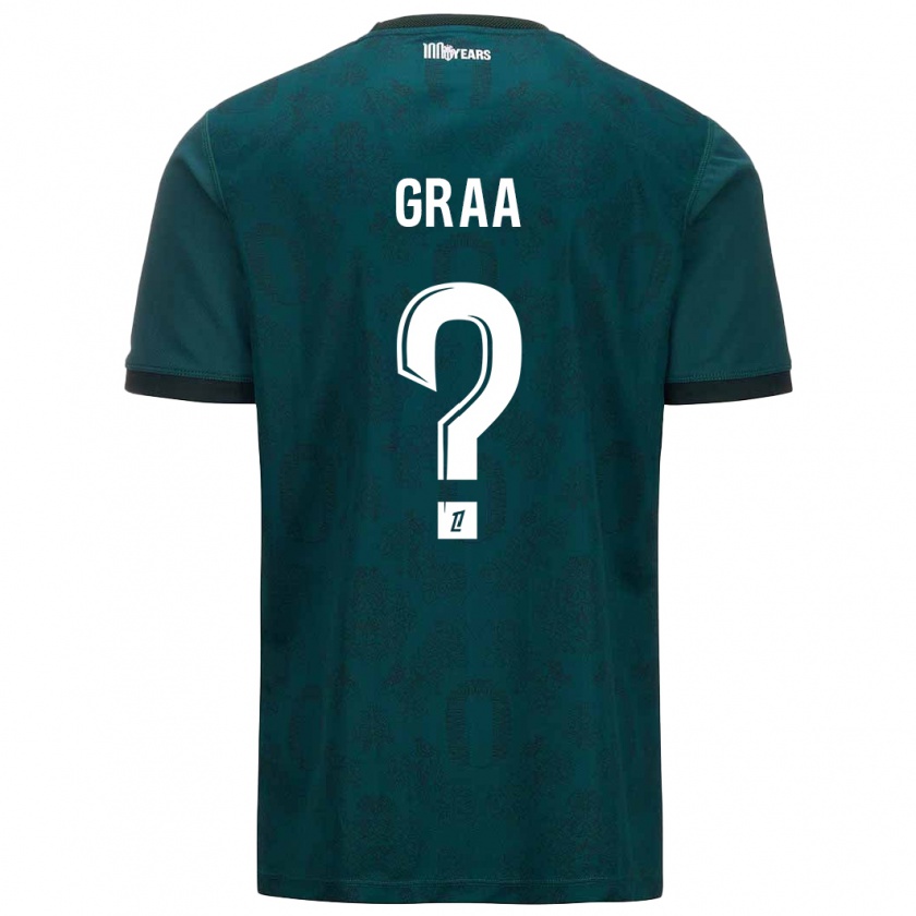 Kandiny Hombre Camiseta Mohamed Graa #0 Verde Oscuro 2ª Equipación 2024/25 La Camisa Chile