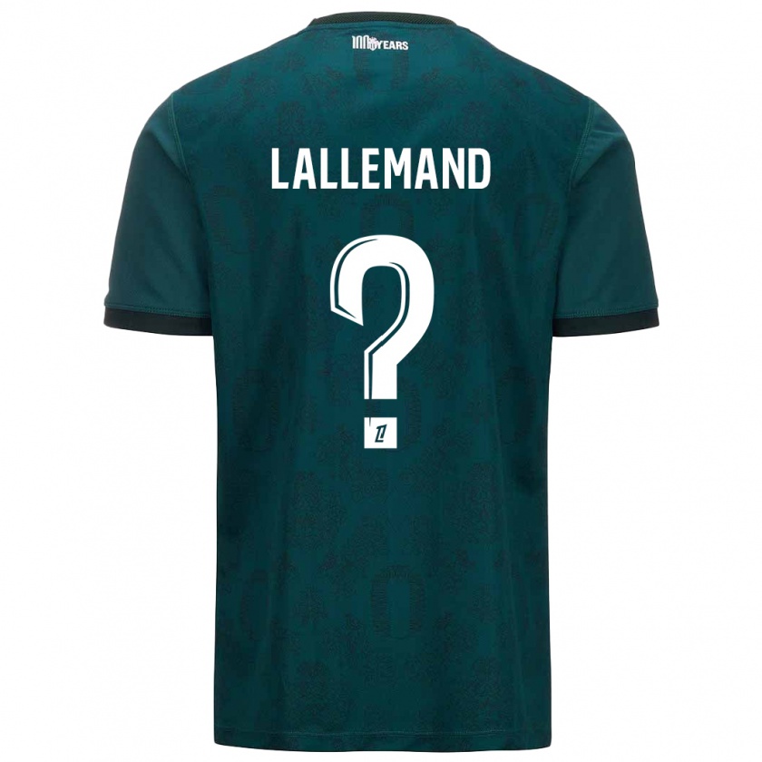 Kandiny Hombre Camiseta Nassim Lallemand #0 Verde Oscuro 2ª Equipación 2024/25 La Camisa Chile