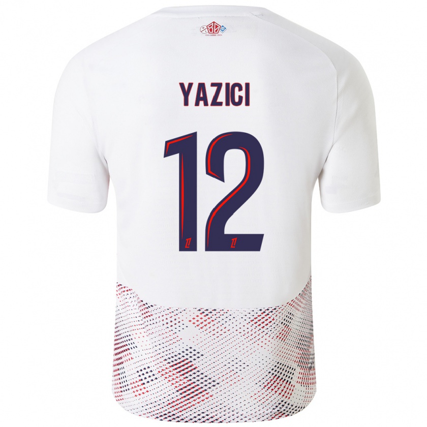 Kandiny Hombre Camiseta Yusuf Yazici #12 Blanco Azul Real 2ª Equipación 2024/25 La Camisa Chile