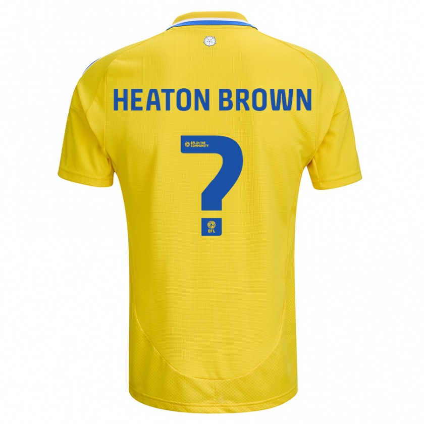 Kandiny Hombre Camiseta Heaton Brown #0 Amarillo Azul 2ª Equipación 2024/25 La Camisa Chile