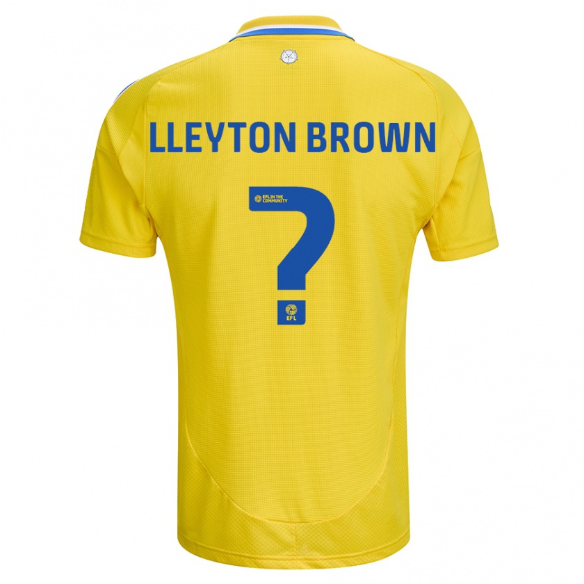 Kandiny Hombre Camiseta Lleyton Brown #0 Amarillo Azul 2ª Equipación 2024/25 La Camisa Chile