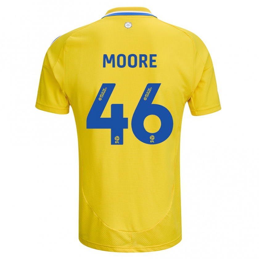 Kandiny Hombre Camiseta Kris Moore #46 Amarillo Azul 2ª Equipación 2024/25 La Camisa Chile